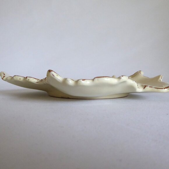 NEW CRATE & BARREL CERAMICHE MADE IN ITALY CERAMIC LEAF SHAPED BOWL PLATE SET - Picture 4 of 12